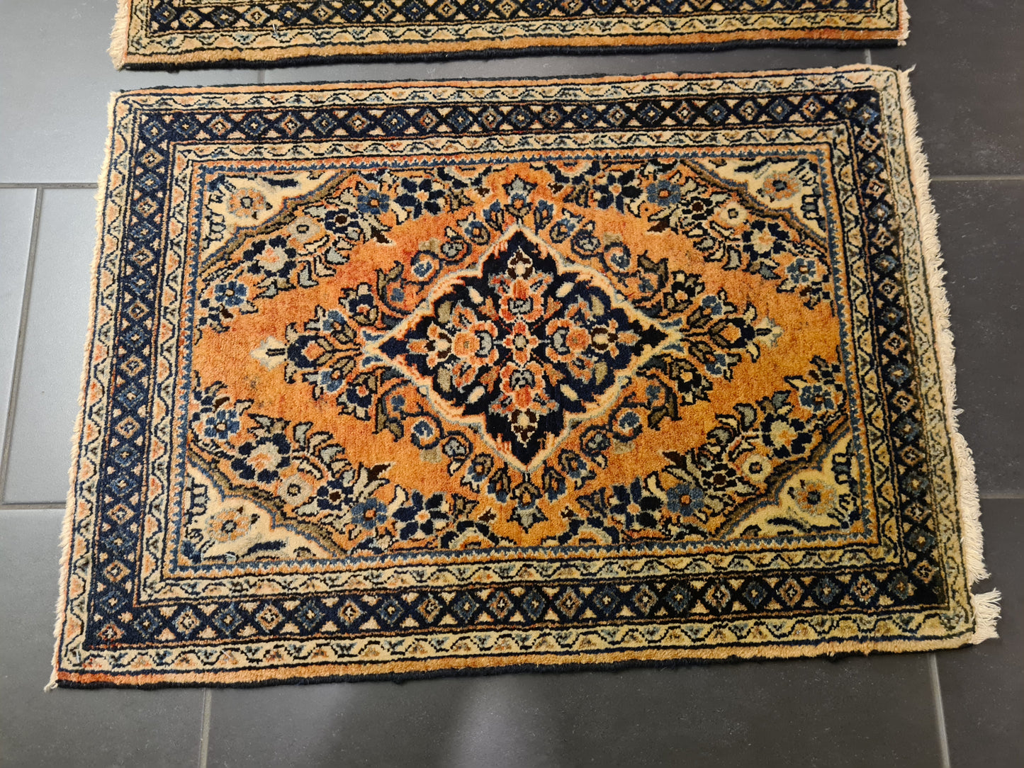 2er Set Orientteppich Perserteppich Handgeknüpfter Us Sarough 77x56cm