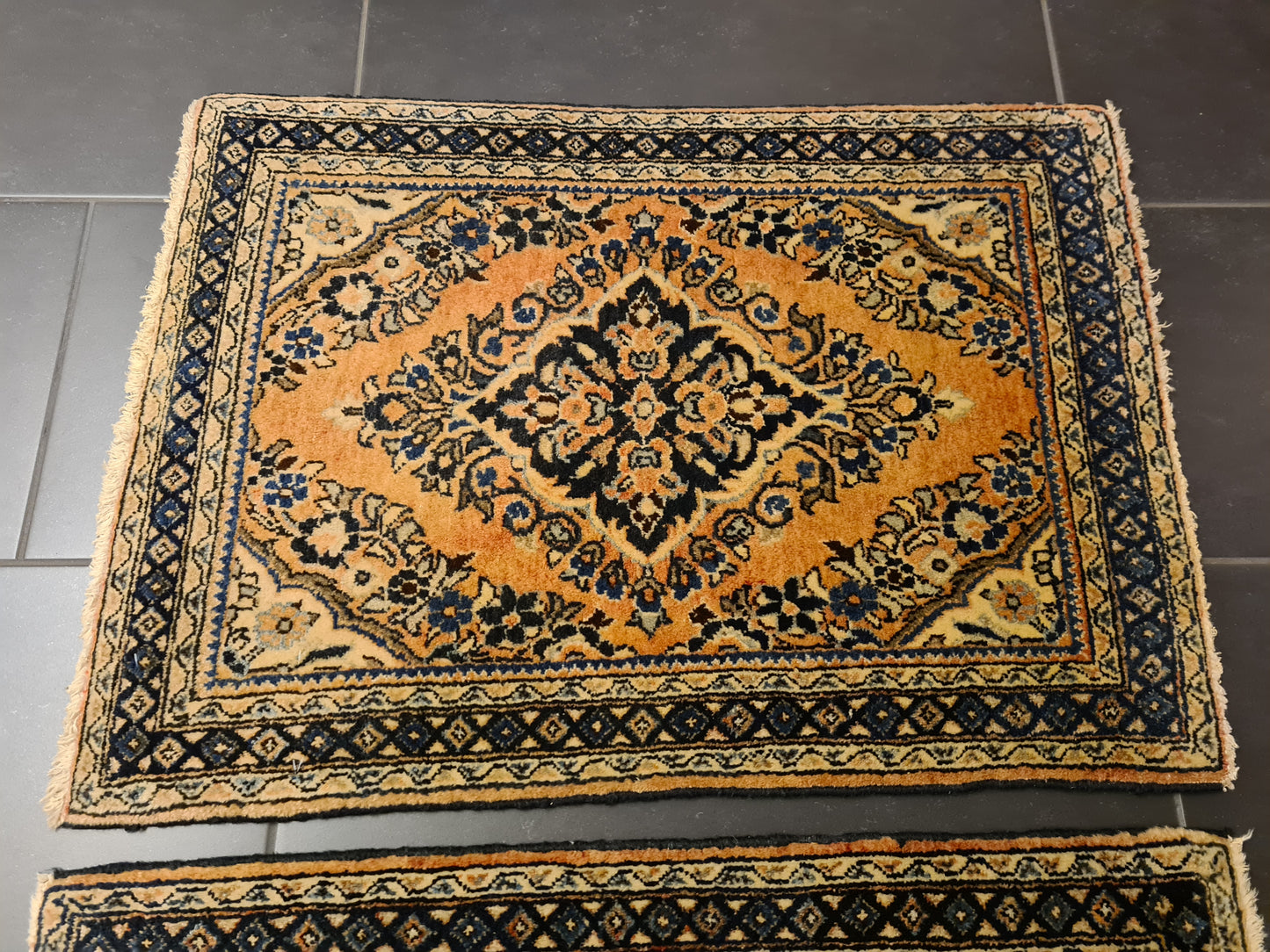 2er Set Orientteppich Perserteppich Handgeknüpfter Us Sarough 77x56cm