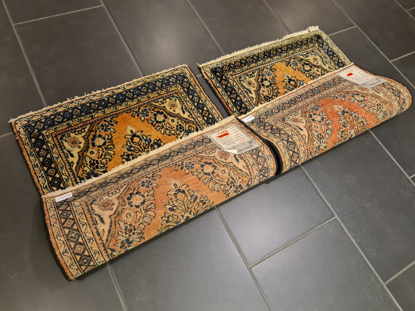 2er Set Orientteppich Perserteppich Handgeknüpfter Us Sarough 77x56cm