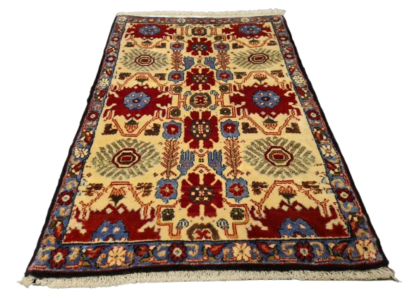 Perserteppich Orientteppich Handgeknüpft Teppich Senneh Bidjar 87x74cm