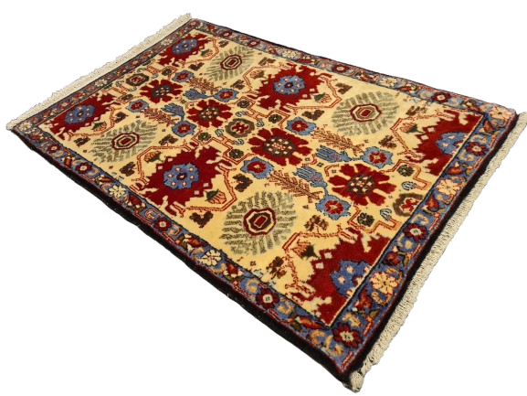 Perserteppich Orientteppich Handgeknüpft Teppich Senneh Bidjar 87x74cm