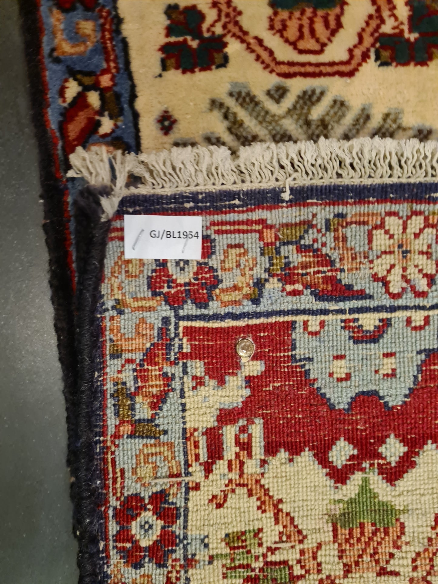 Perserteppich Orientteppich Handgeknüpft Teppich Senneh Bidjar 87x74cm