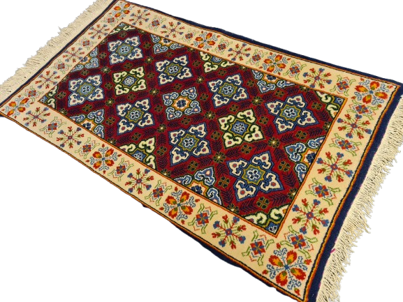 Perserteppich Orientteppich Handgeknüpfter Teppich Ghoum 103x63cm