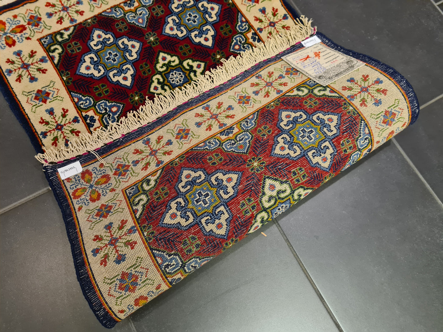 Perserteppich Orientteppich Handgeknüpfter Teppich Ghoum 103x63cm