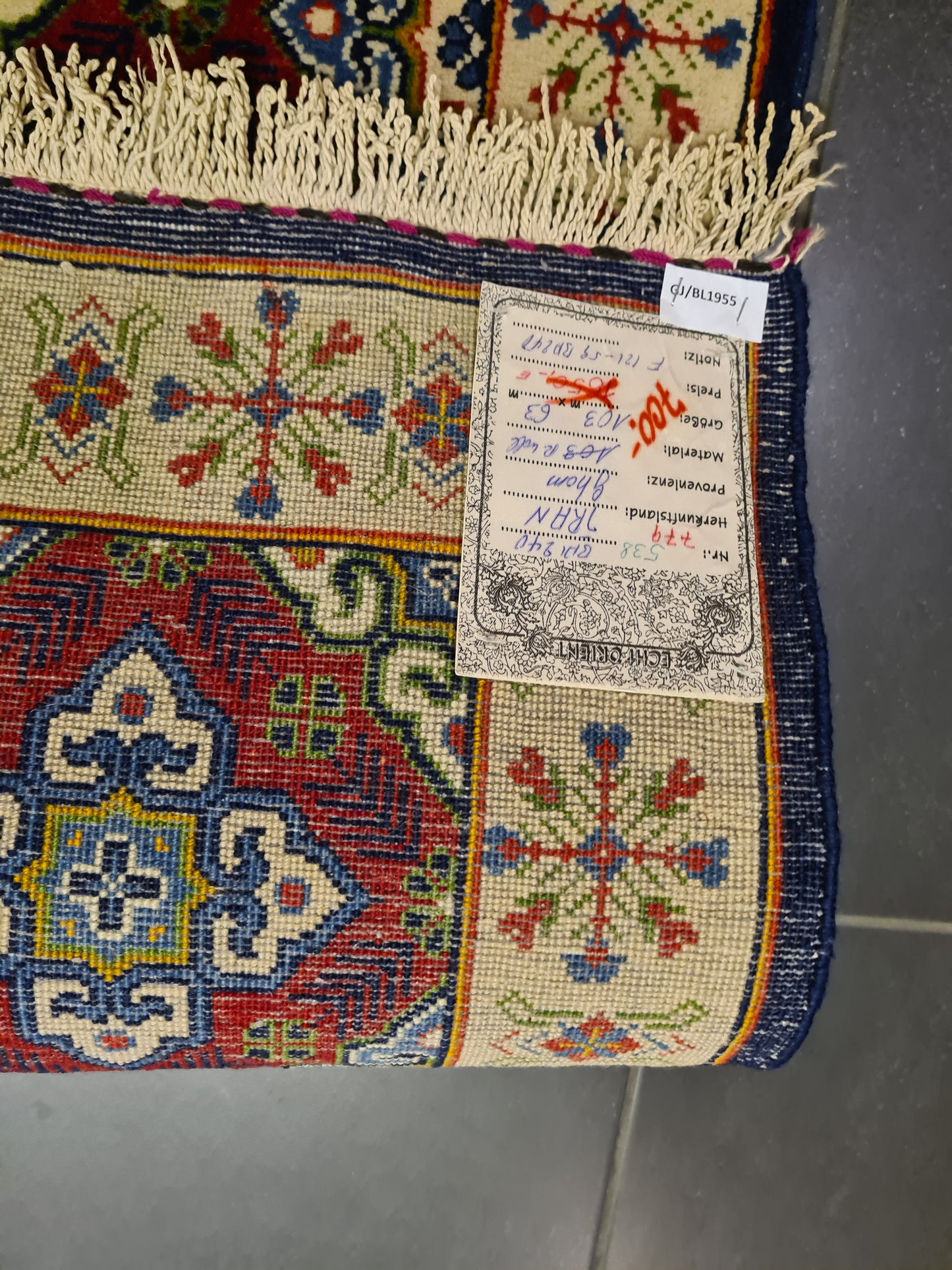 Perserteppich Orientteppich Handgeknüpfter Teppich Ghoum 103x63cm