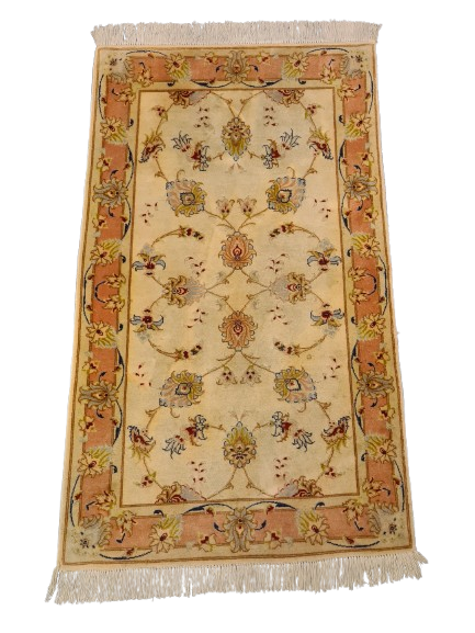 Perser Teppich Täbris 50 Raj Handgeknüpfter Seidenteppich 125x75cm