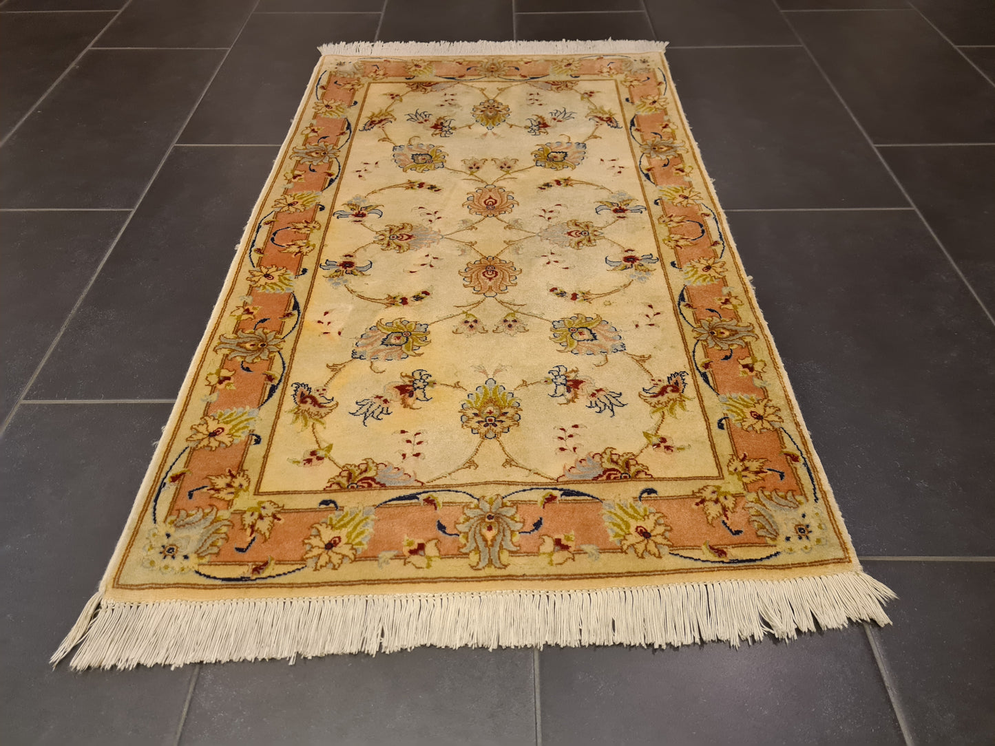 Perser Teppich Täbris 50 Raj Handgeknüpfter Seidenteppich 125x75cm