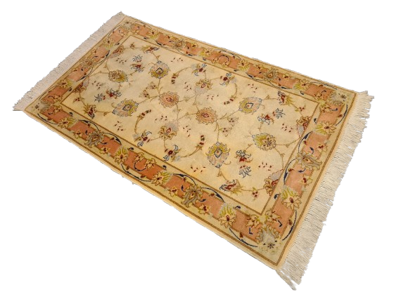 Perser Teppich Täbris 50 Raj Handgeknüpfter Seidenteppich 125x75cm