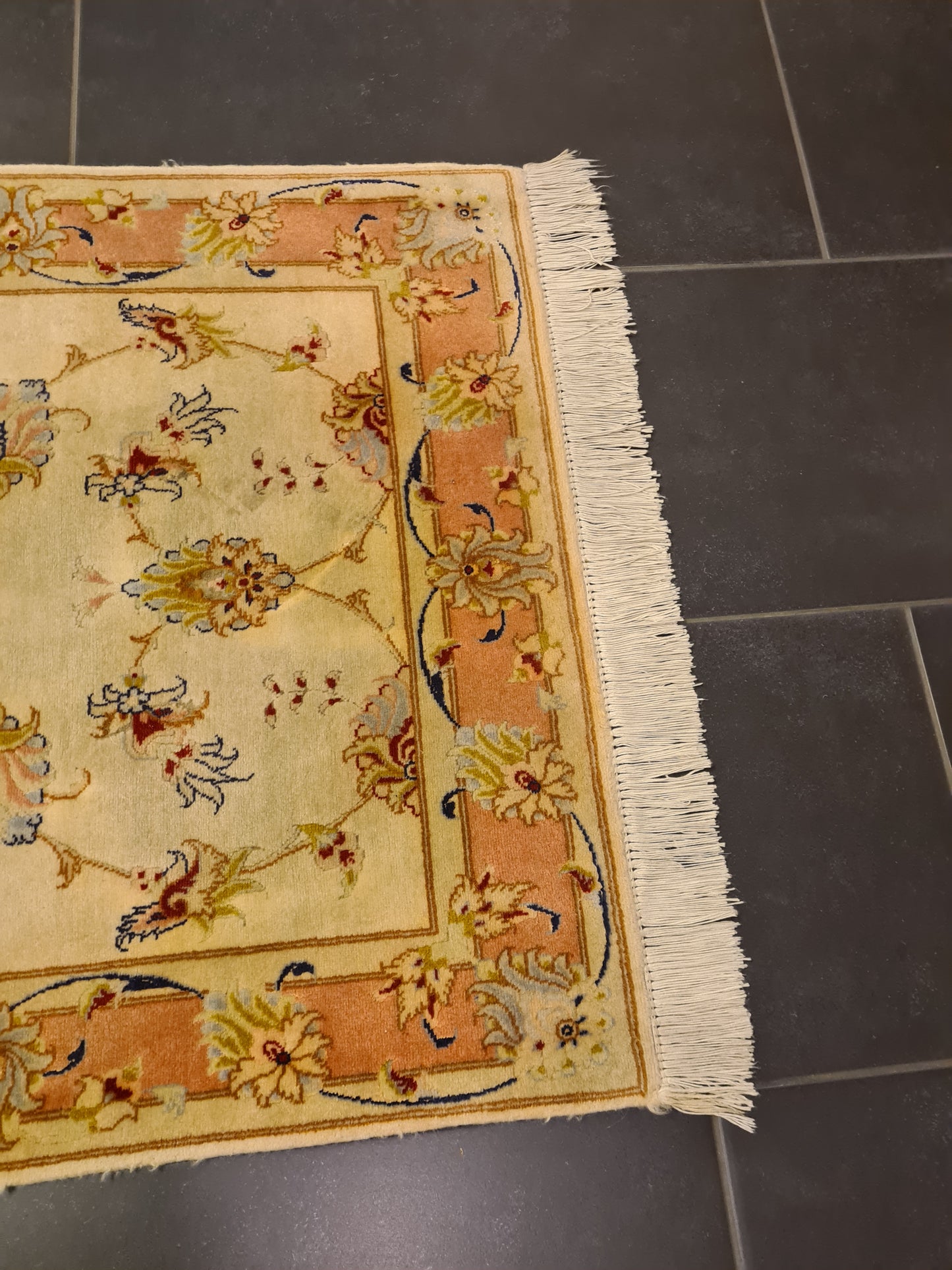 Perser Teppich Täbris 50 Raj Handgeknüpfter Seidenteppich 125x75cm