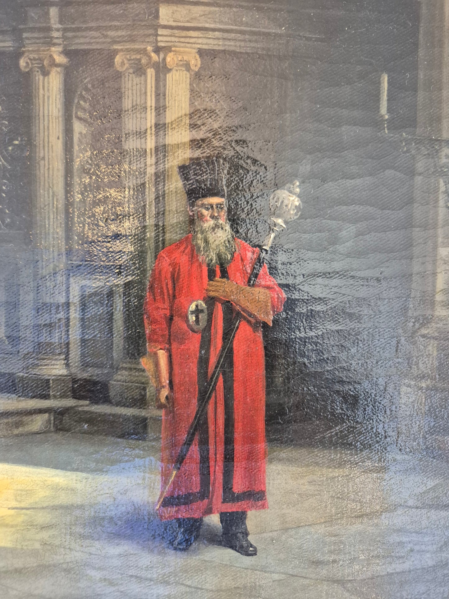 Theodor Groll (1857-1913) Ölgemälde Interior Kölner Dom 1888 93x73cm