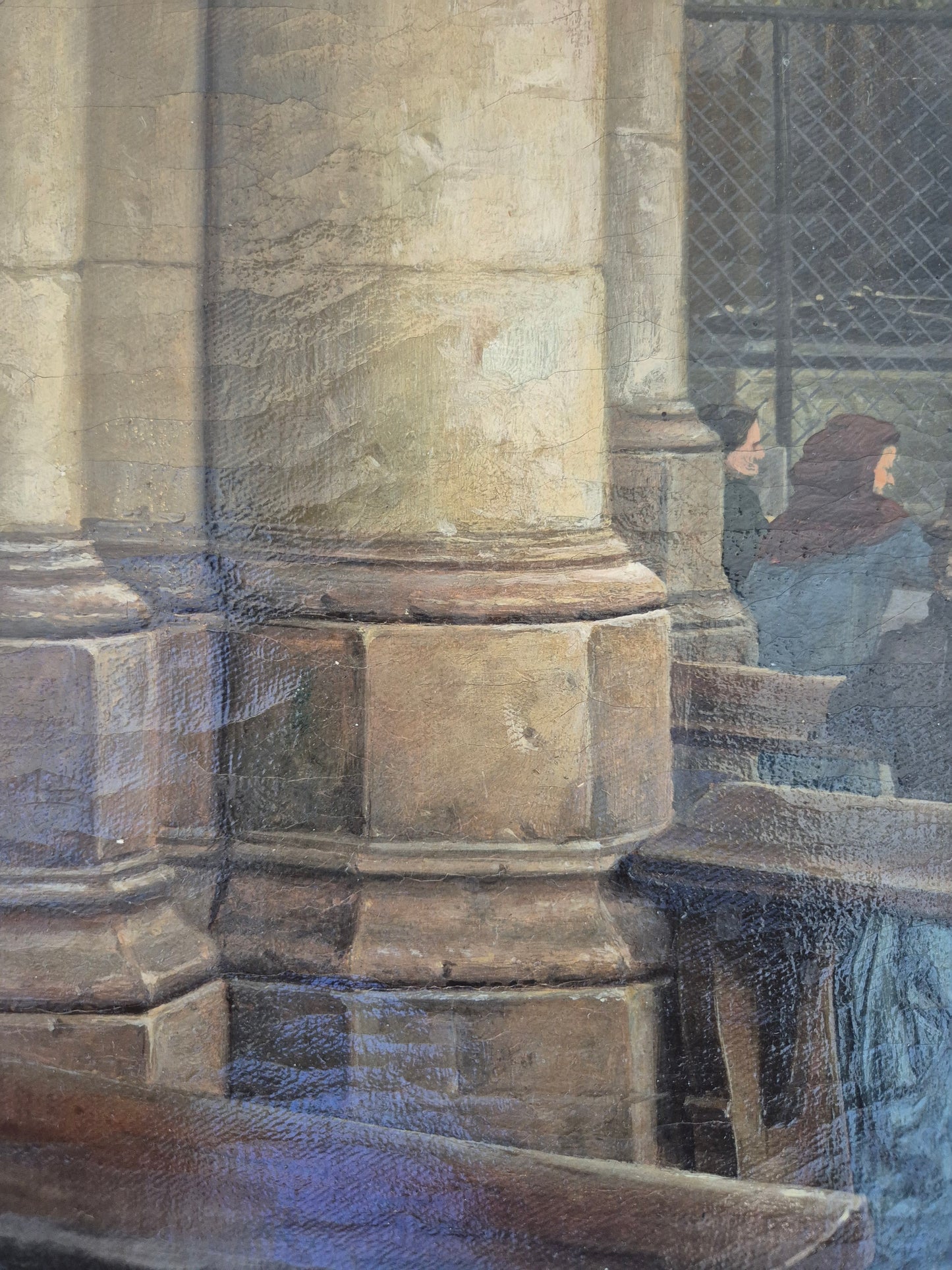 Theodor Groll (1857-1913) Ölgemälde Interior Kölner Dom 1888 93x73cm