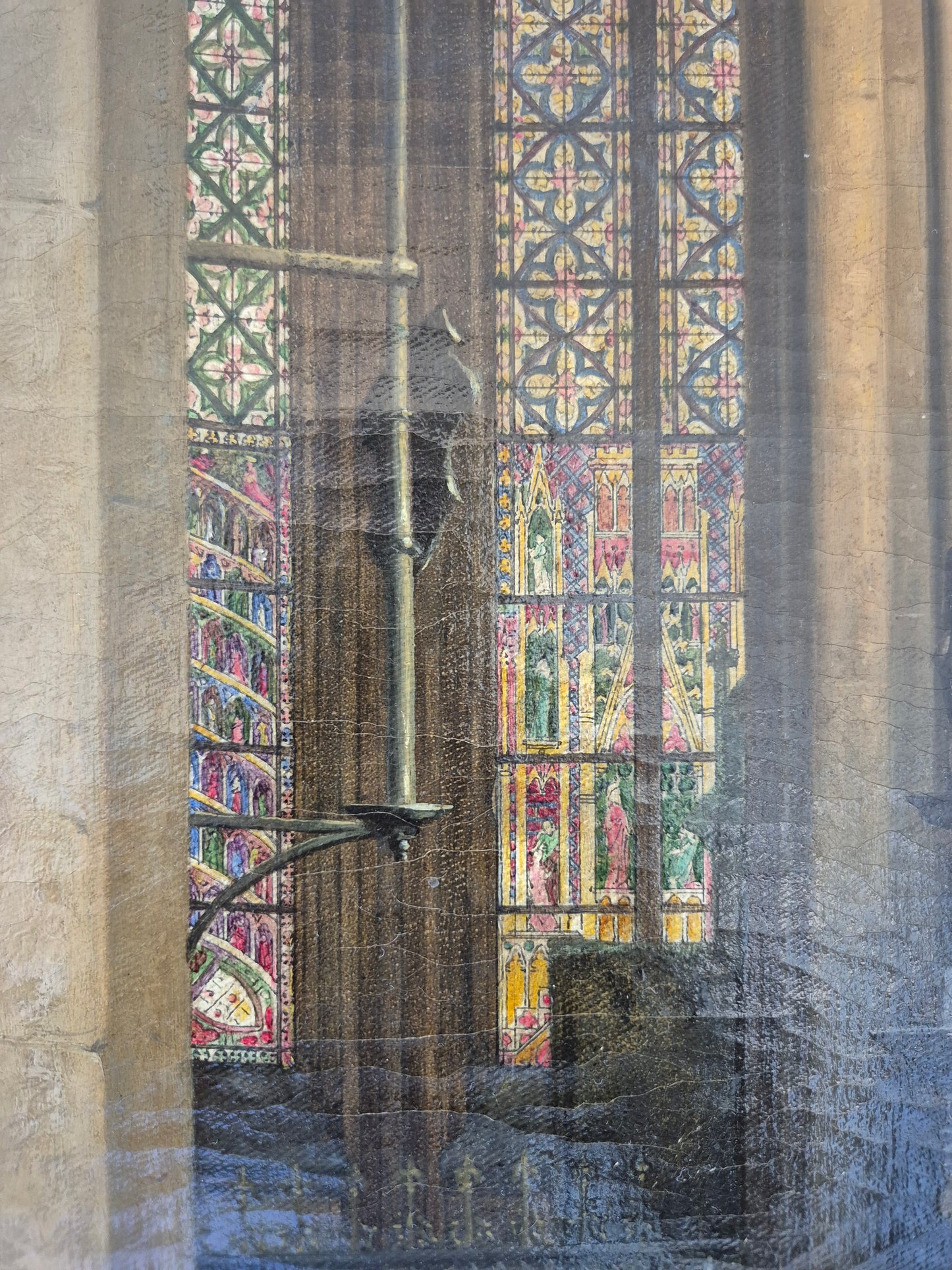 Theodor Groll (1857-1913) Ölgemälde Interior Kölner Dom 1888 93x73cm