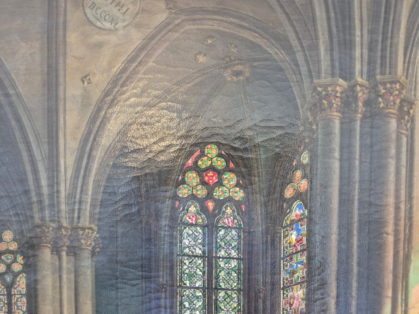 Theodor Groll (1857-1913) Ölgemälde Interior Kölner Dom 1888 93x73cm