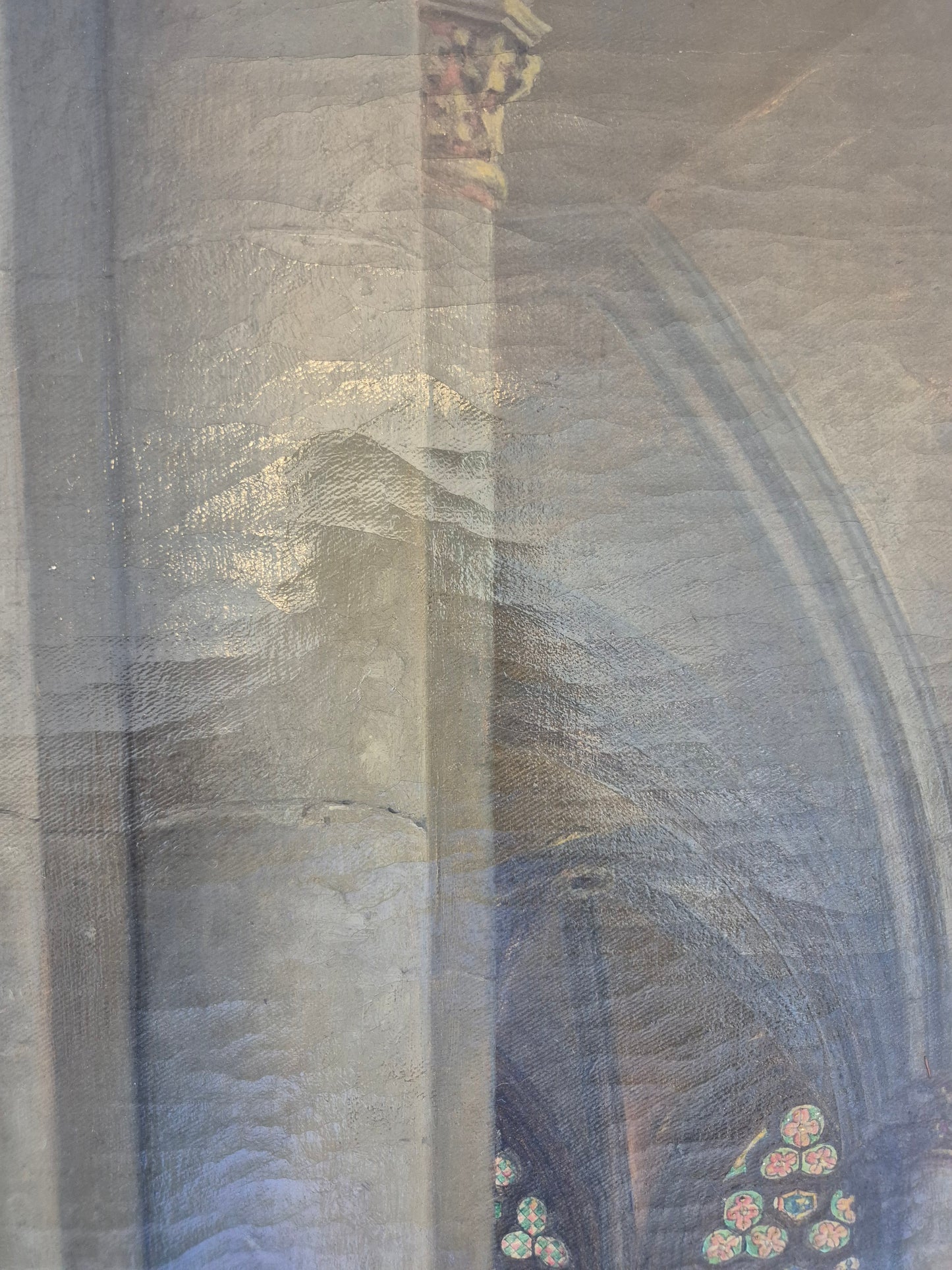 Theodor Groll (1857-1913) Ölgemälde Interior Kölner Dom 1888 93x73cm