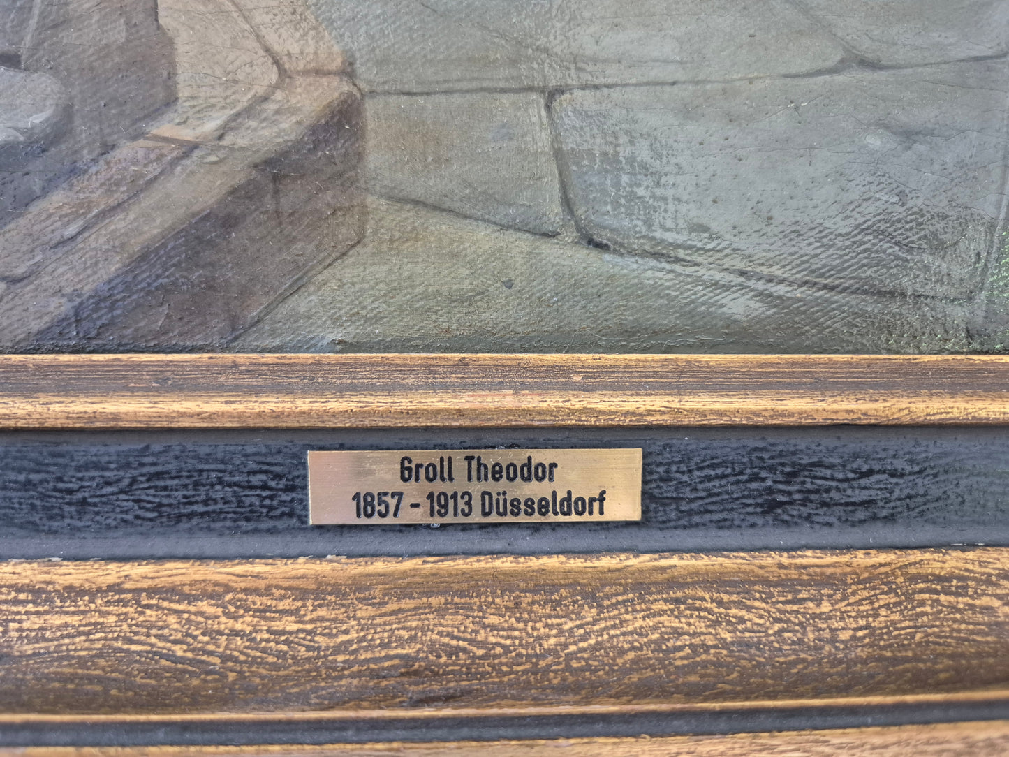 Theodor Groll (1857-1913) Ölgemälde Interior Kölner Dom 1888 93x73cm