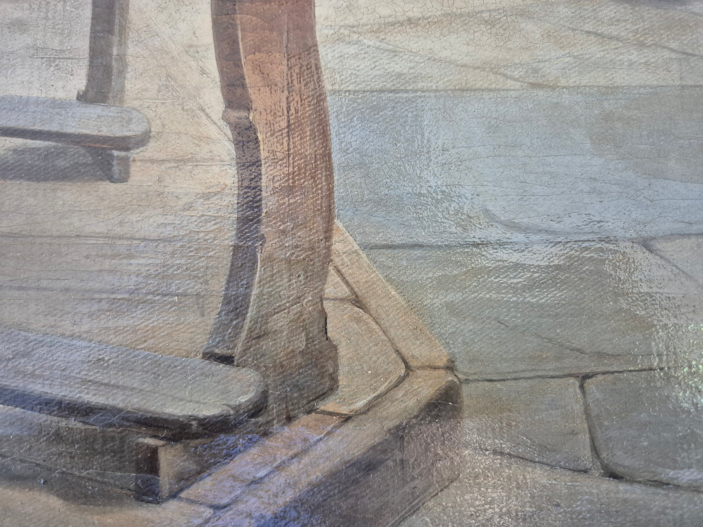 Theodor Groll (1857-1913) Ölgemälde Interior Kölner Dom 1888 93x73cm