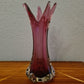Violette Vase Muranoglas Fratelli Toso 1970er Sammlerglas 31cm
