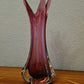 Violette Vase Muranoglas Fratelli Toso 1970er Sammlerglas 31cm