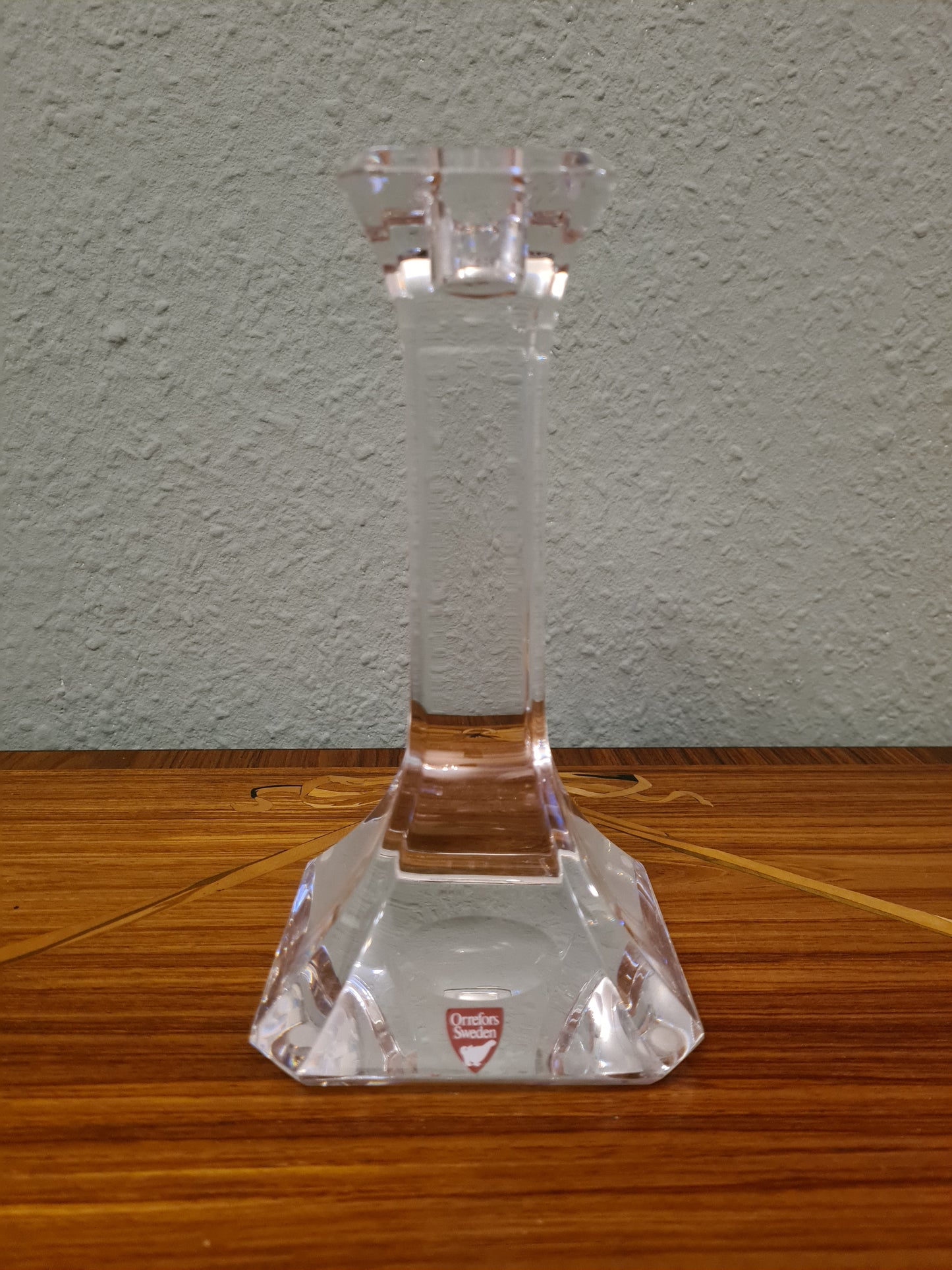 ORREFORS SWEDEN KRISTALLGLAS KERZENHALTER Signiert 20cm