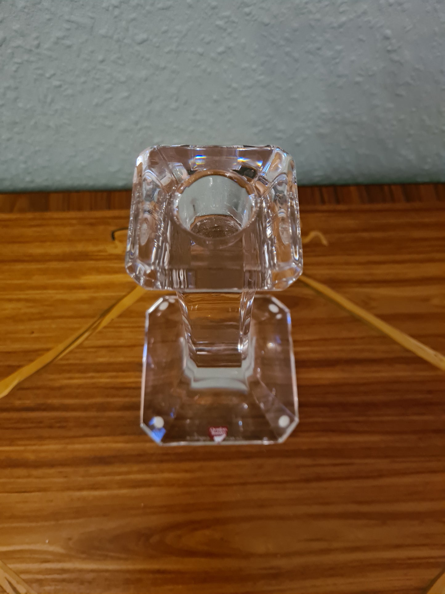 ORREFORS SWEDEN KRISTALLGLAS KERZENHALTER Signiert 20cm