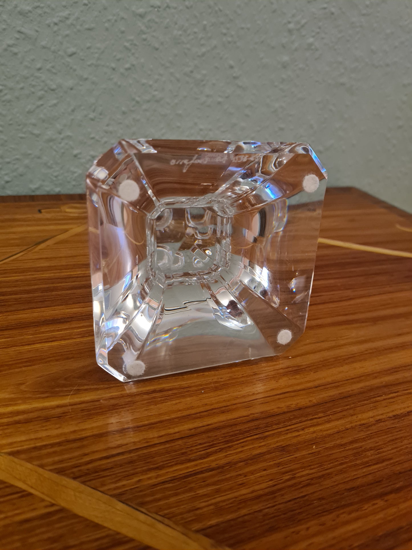 ORREFORS SWEDEN KRISTALLGLAS KERZENHALTER Signiert 20cm