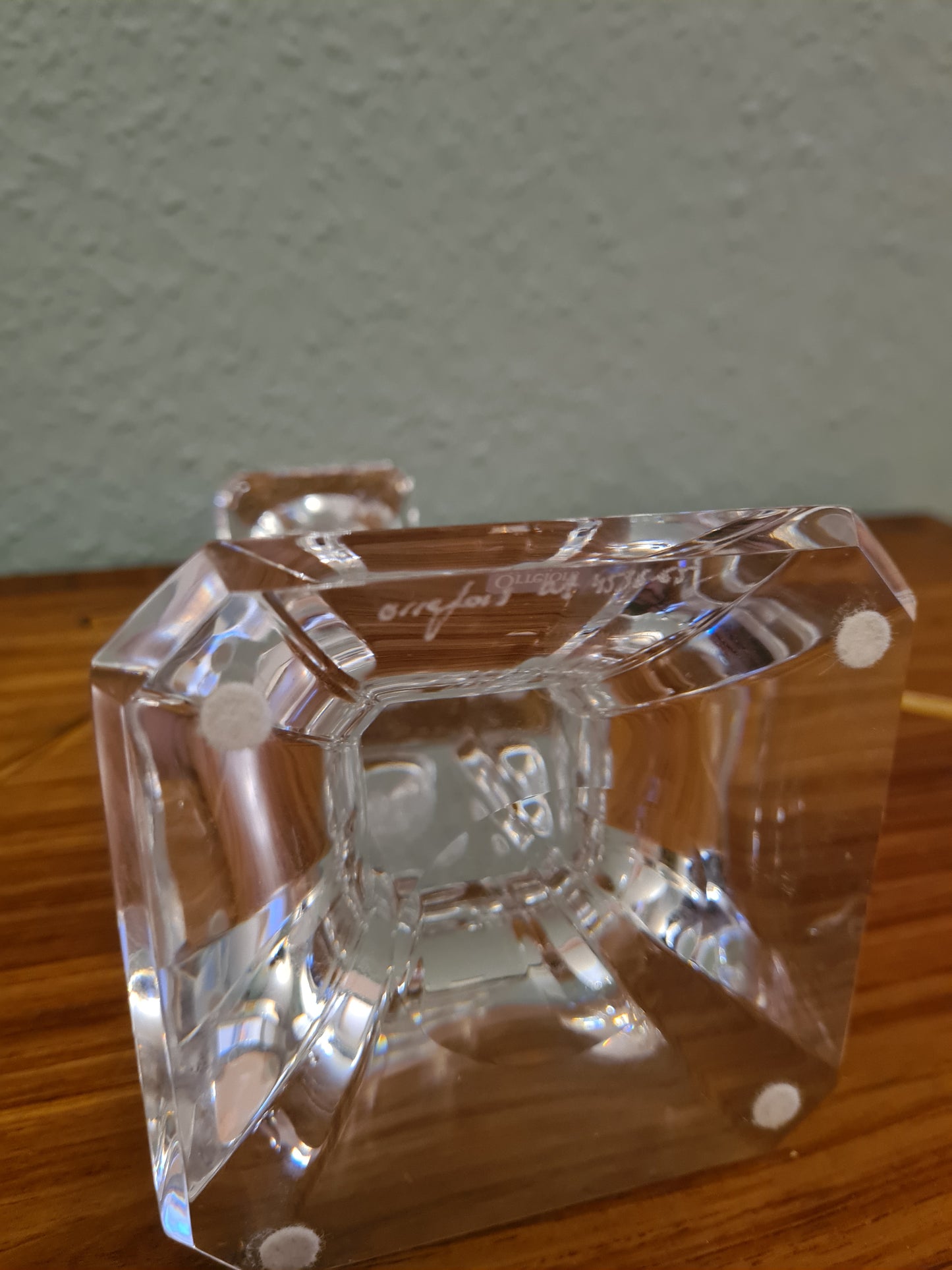 ORREFORS SWEDEN KRISTALLGLAS KERZENHALTER Signiert 20cm