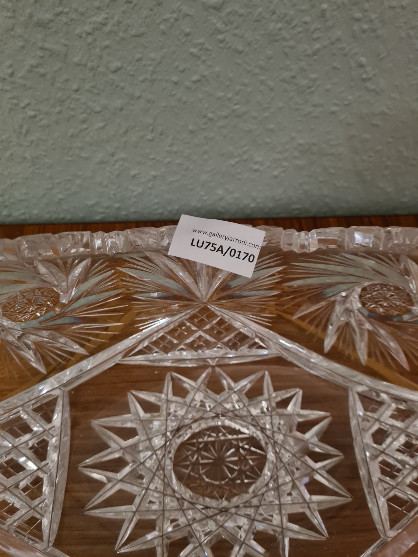 Große Bleikristallschale mit Stern Fächerdekor 30cm