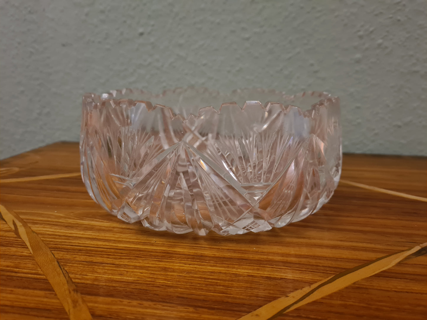 Obstschale Anbietschale Antik Glas Sternschliff Kristallglas 20cm