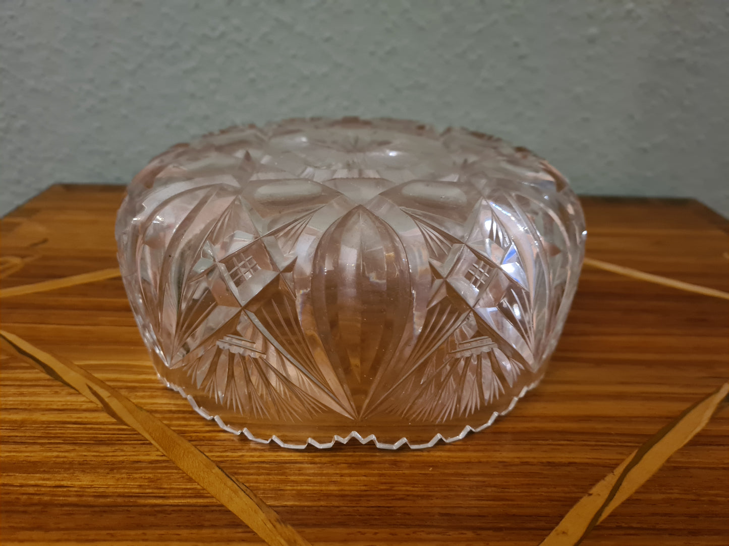 Obstschale Anbietschale Antik Glas Sternschliff Kristallglas 20cm