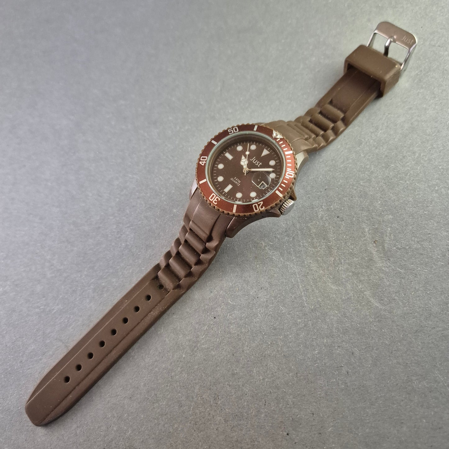 Sportliche Just Damenarmband Uhr – Braun mit Datumsanzeige