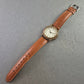 Vintage Damenarmband Uhr – Klassisch mit braunem Lederarmband