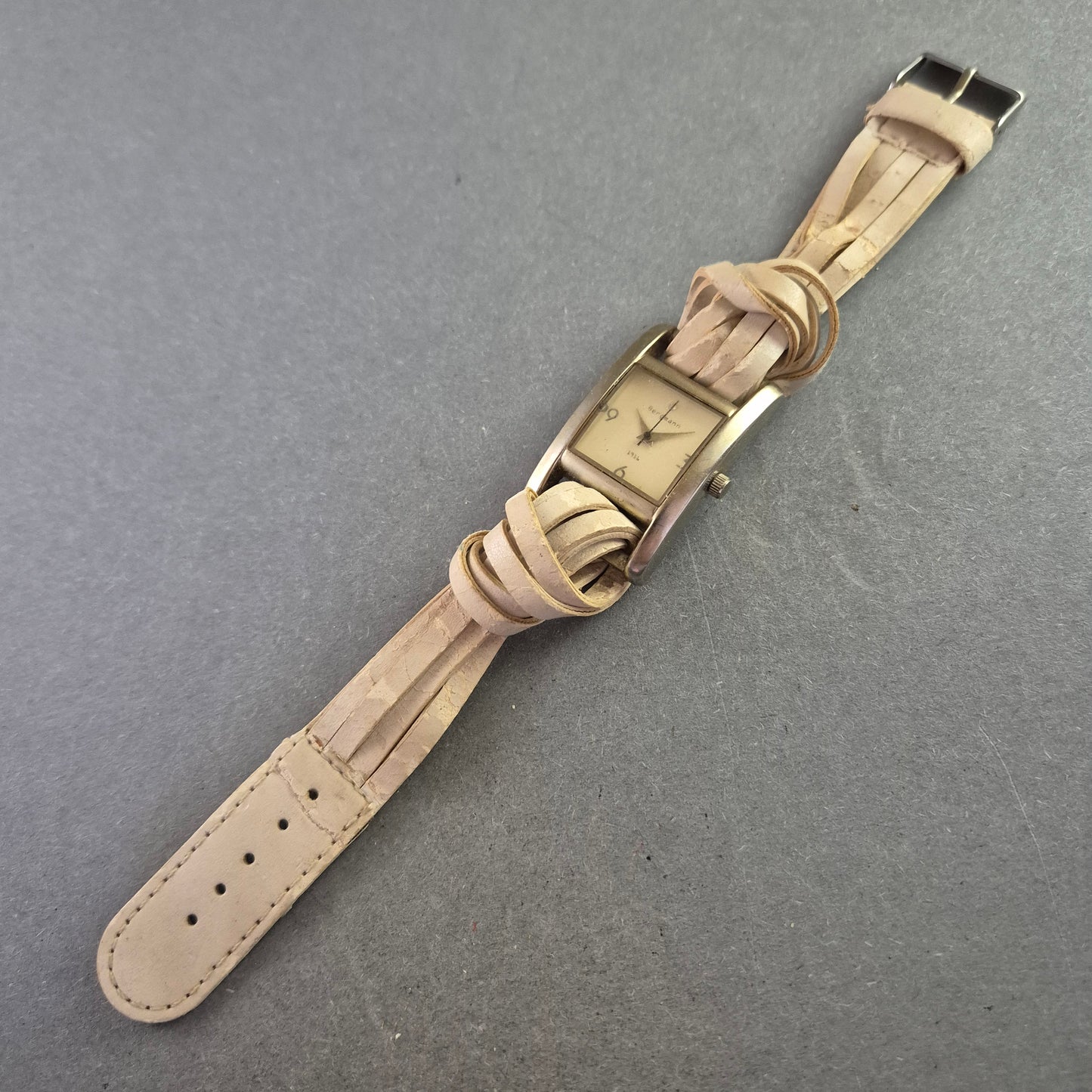 Bergmann Damenarmband Uhr – Rechteckgehäuse mit Lederband