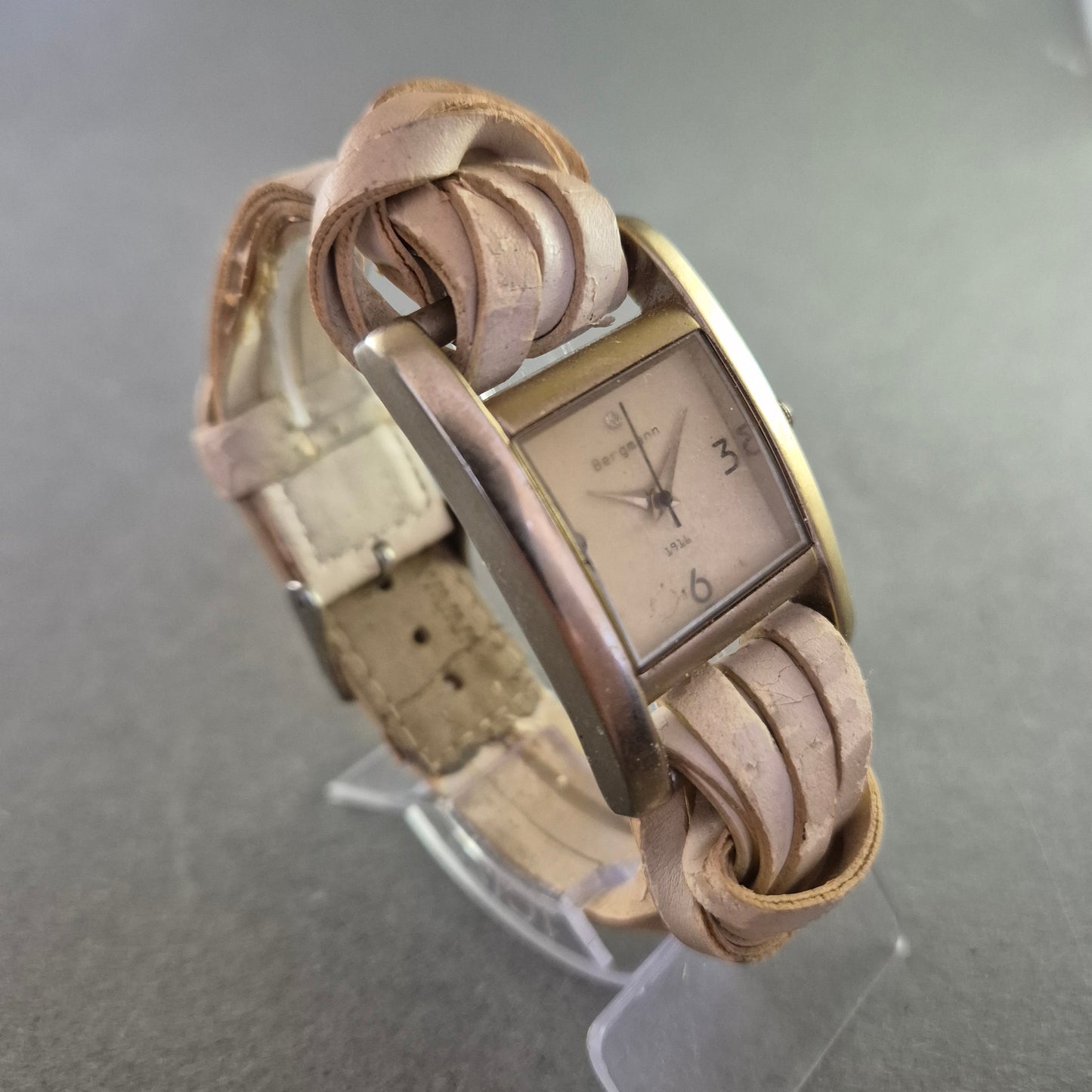 Bergmann Damenarmband Uhr – Rechteckgehäuse mit Lederband