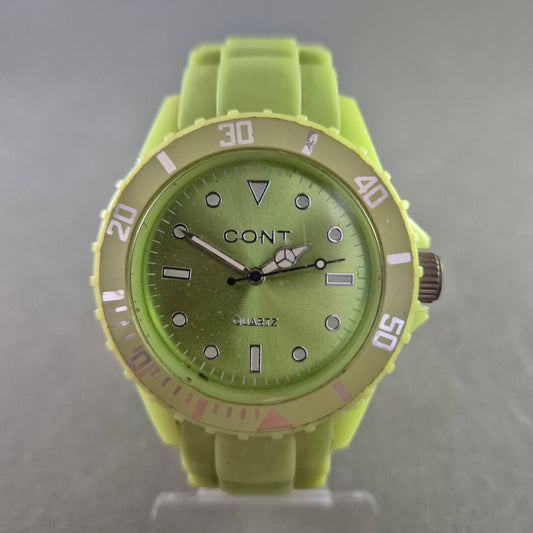 Sportliche Cont Quarz Uhr in Limettengrün – Auffälliges Design für Trendsetter