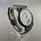 Seltene AOK Quarz Uhr – Werbeuhr mit grünem Lederarmband