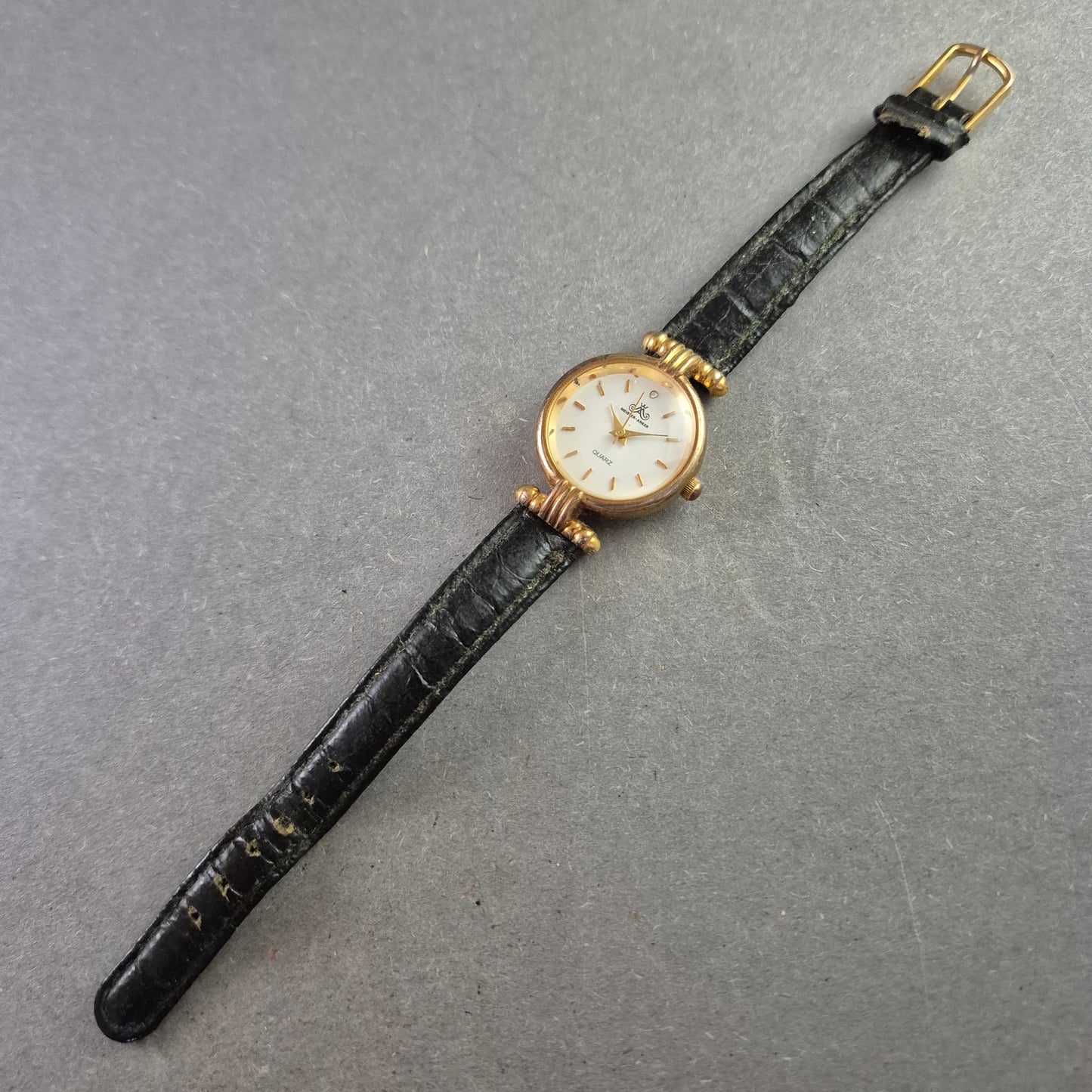 Klassische Meister Anker Quarz Uhr – Goldene Eleganz im Mini-Format