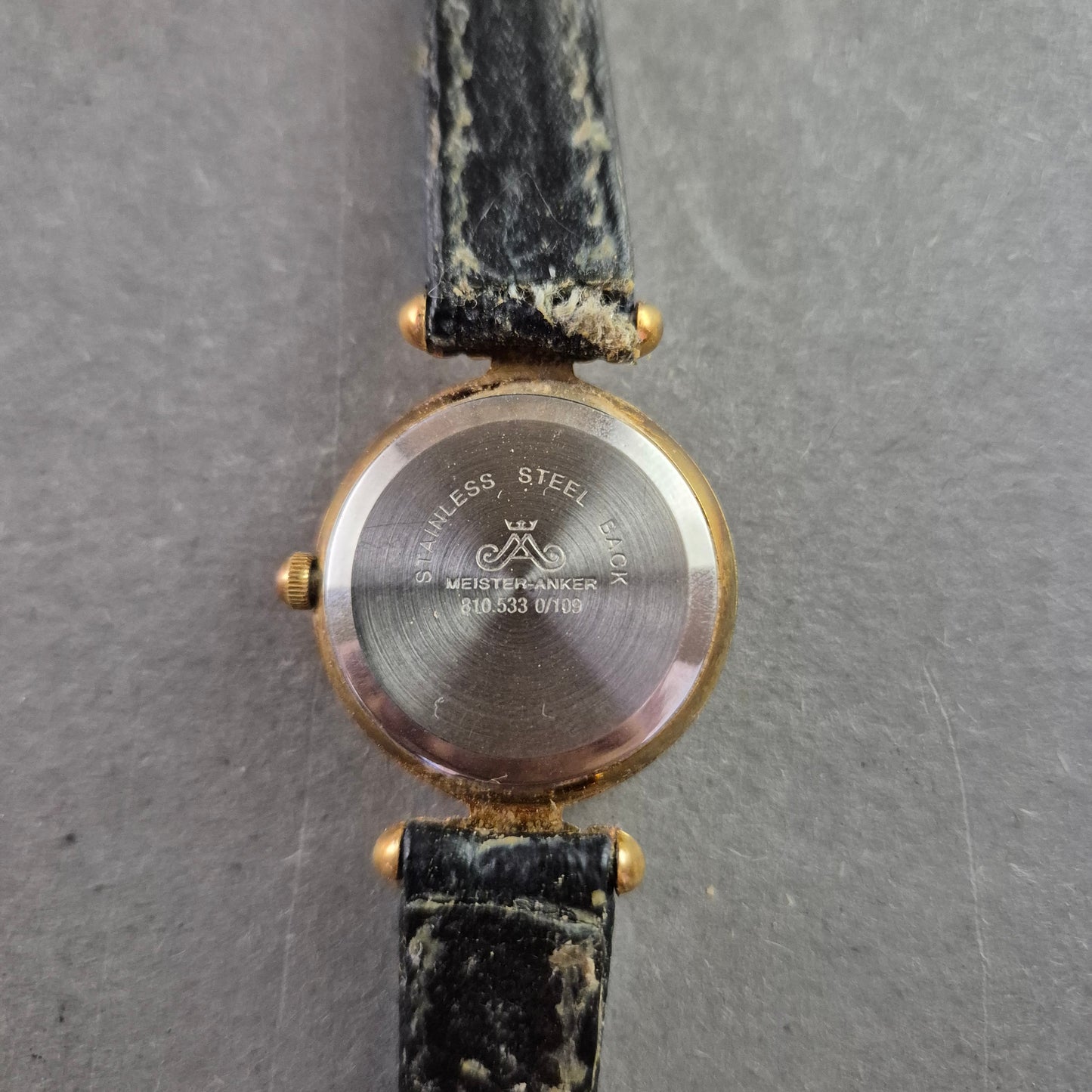 Klassische Meister Anker Quarz Uhr – Goldene Eleganz im Mini-Format