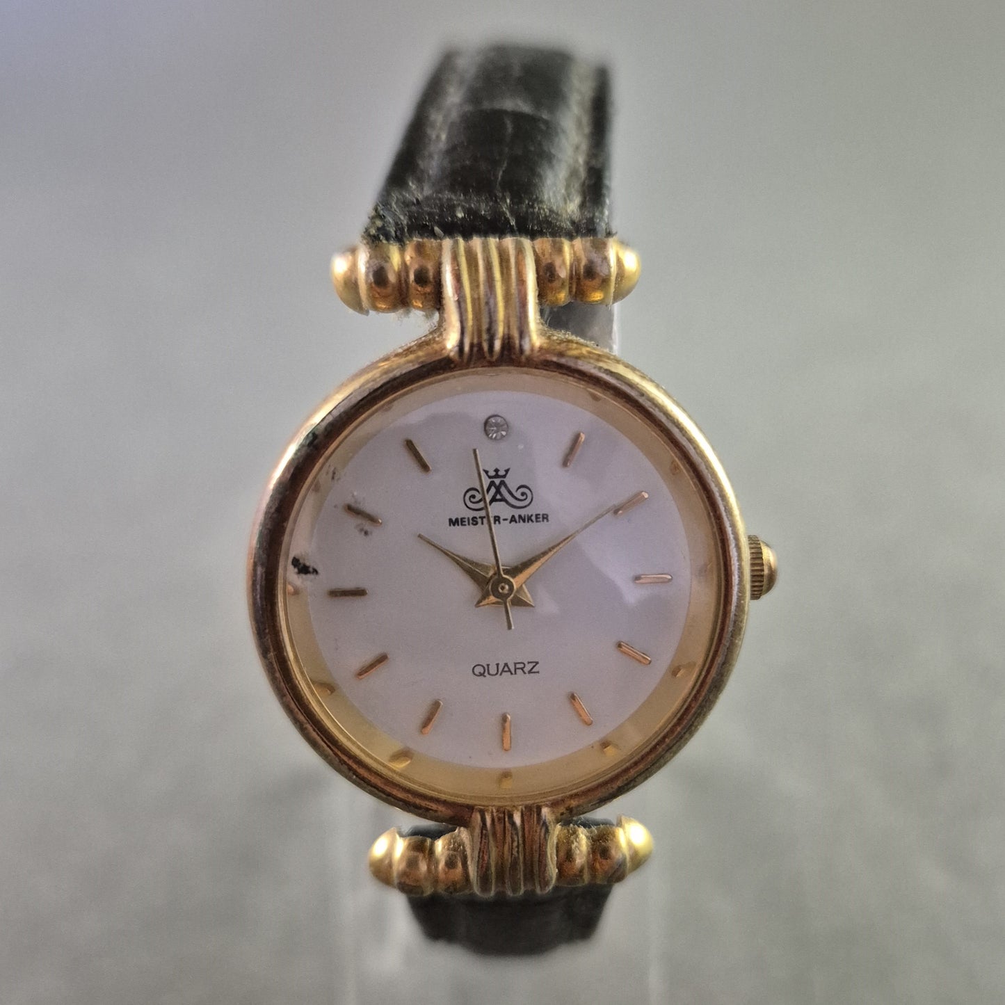 Klassische Meister Anker Quarz Uhr – Goldene Eleganz im Mini