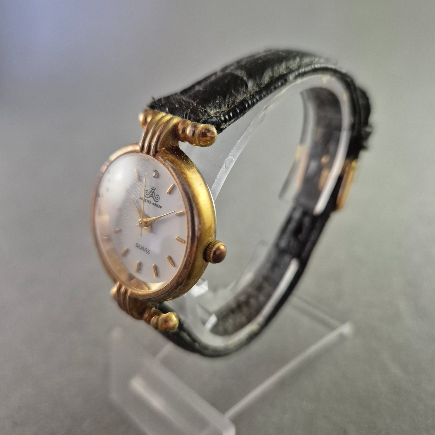 Klassische Meister Anker Quarz Uhr – Goldene Eleganz im Mini-Format