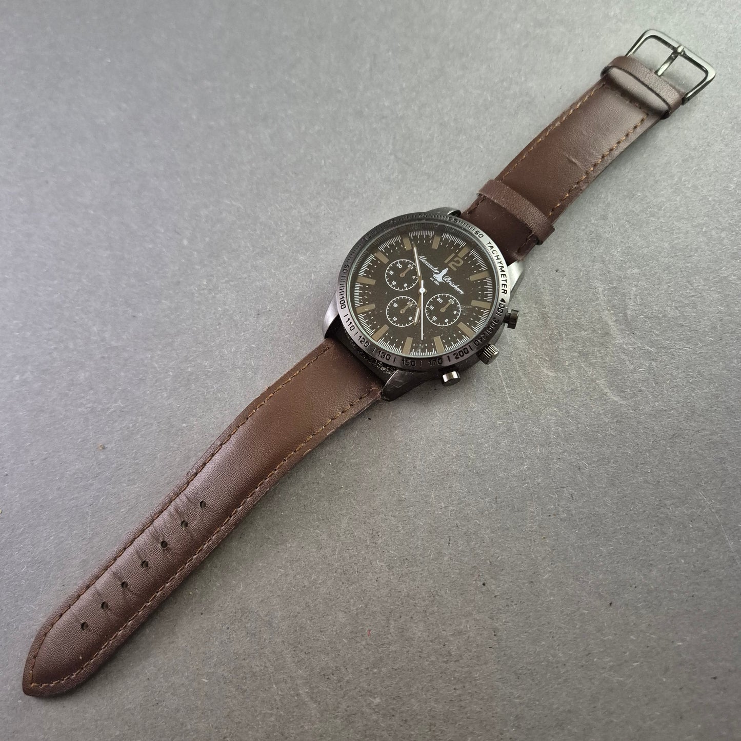 Alexander Brixham Herrenarmband Uhr Chronograph Design Tachymeter