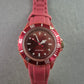 Rote Unisex-Armbanduhr – Sportliches Design mit Silikonarmband