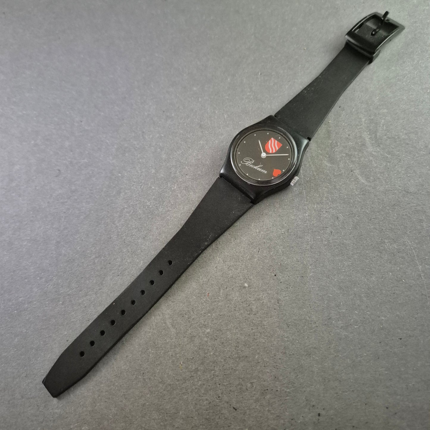 Schwarze Beckum Souvenir-Uhr – Liebhaber-Stück mit Stadtwappen