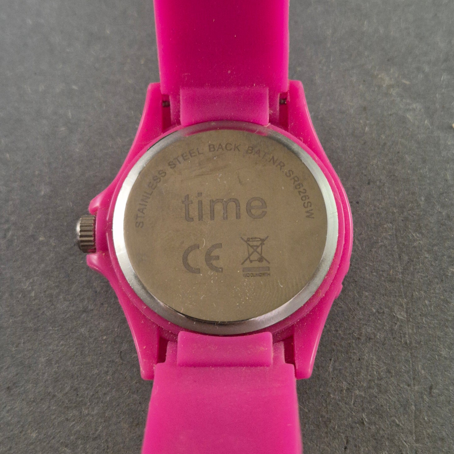 Knallige Time Unisex-Armbanduhr – Pinkes Design mit Sportlook