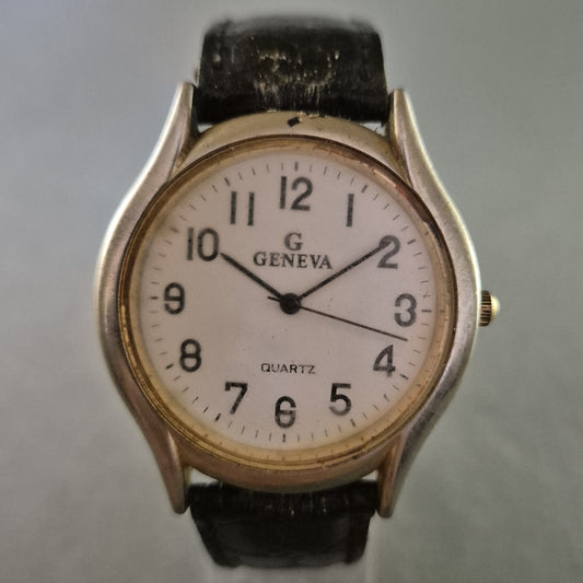 Klassische Geneva Herrenarmbanduhr – Klare Zahlen, robuster Stil