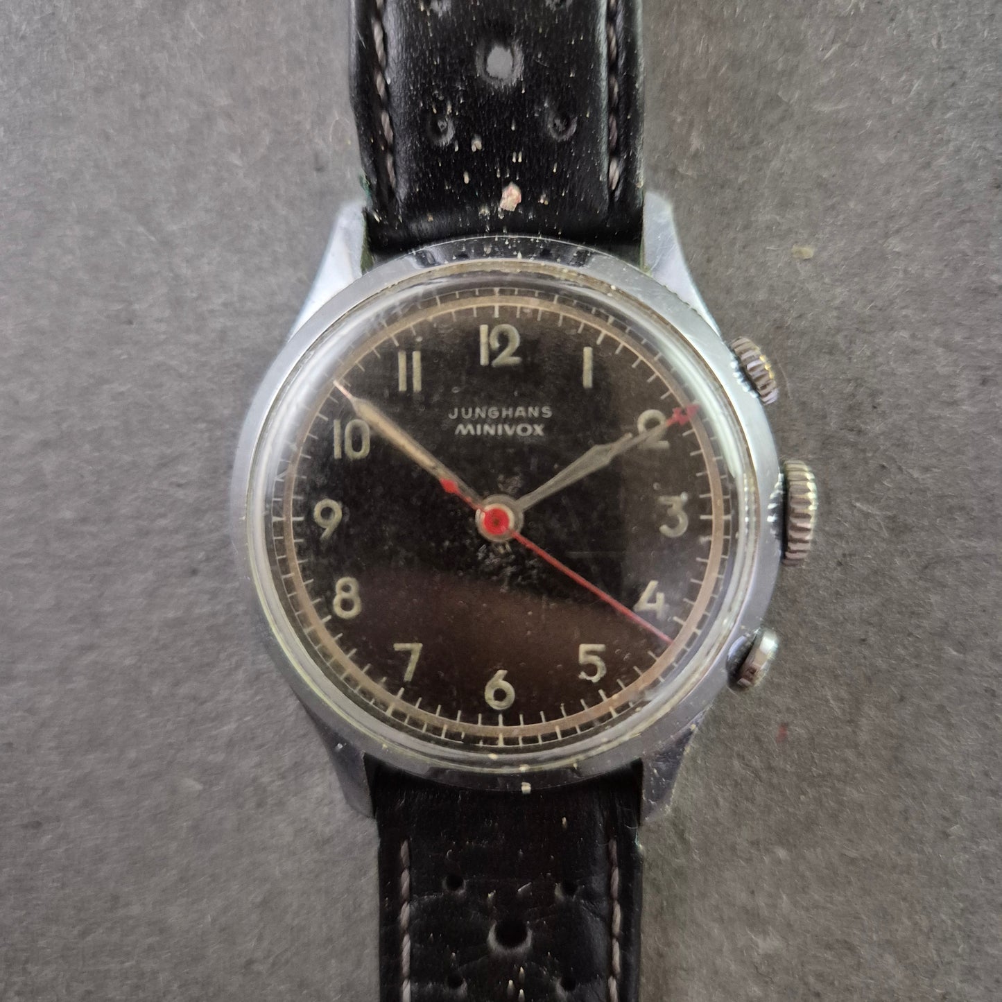 Vintage Junghans Minivox Herrenarmbanduhr – Mechanisch mit Alarmfunktion