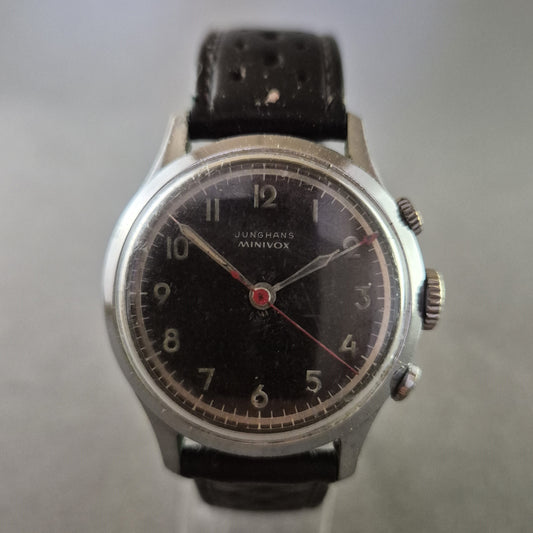 Vintage Junghans Minivox Herrenarmbanduhr – Mechanisch mit Alarmfunktion