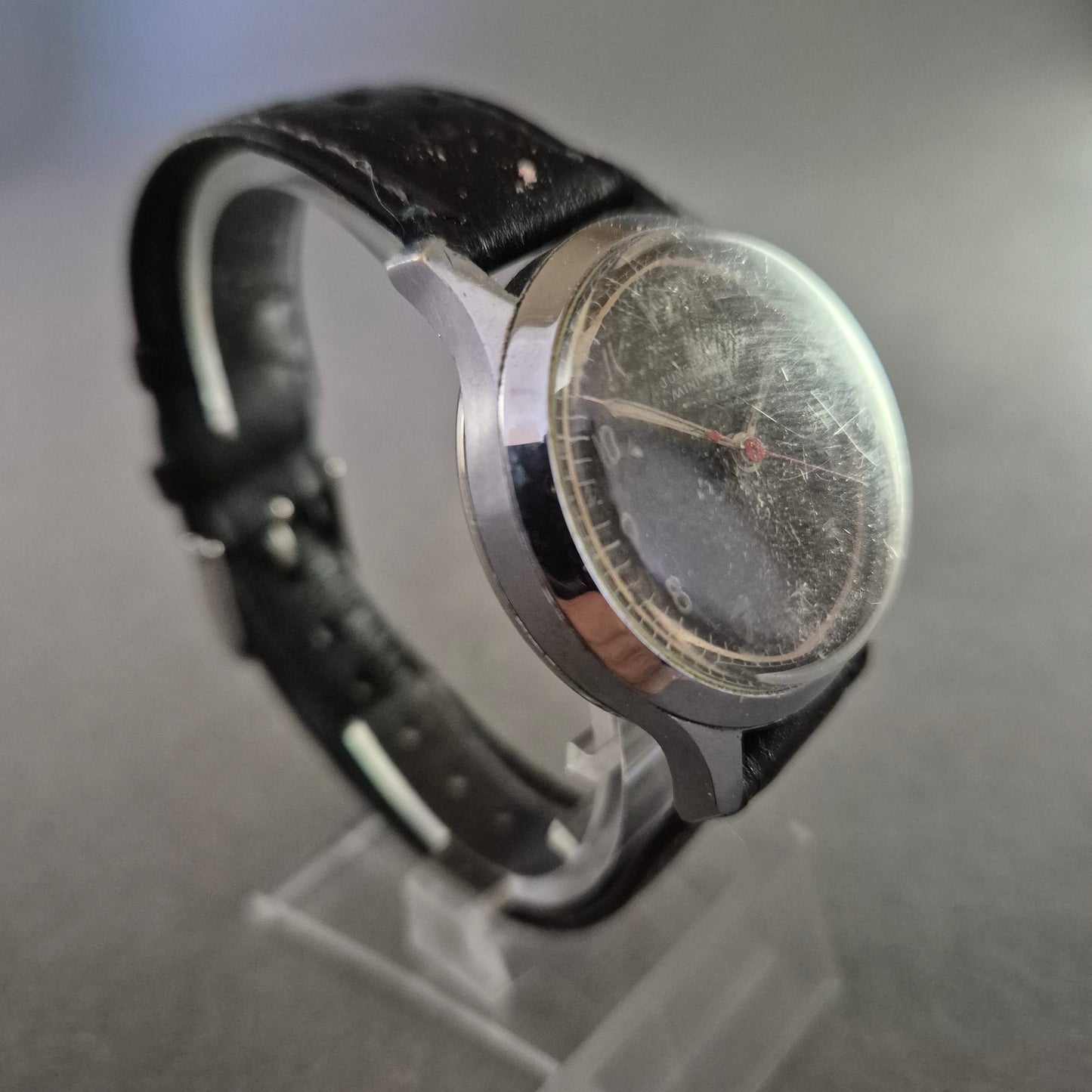 Vintage Junghans Minivox Herrenarmbanduhr – Mechanisch mit Alarmfunktion