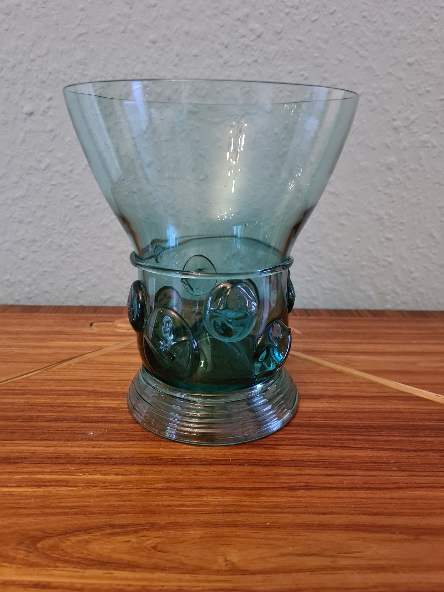 Berkemeyer Studioglas Signiert 1980 Sammler Glas Blau 16x14cm