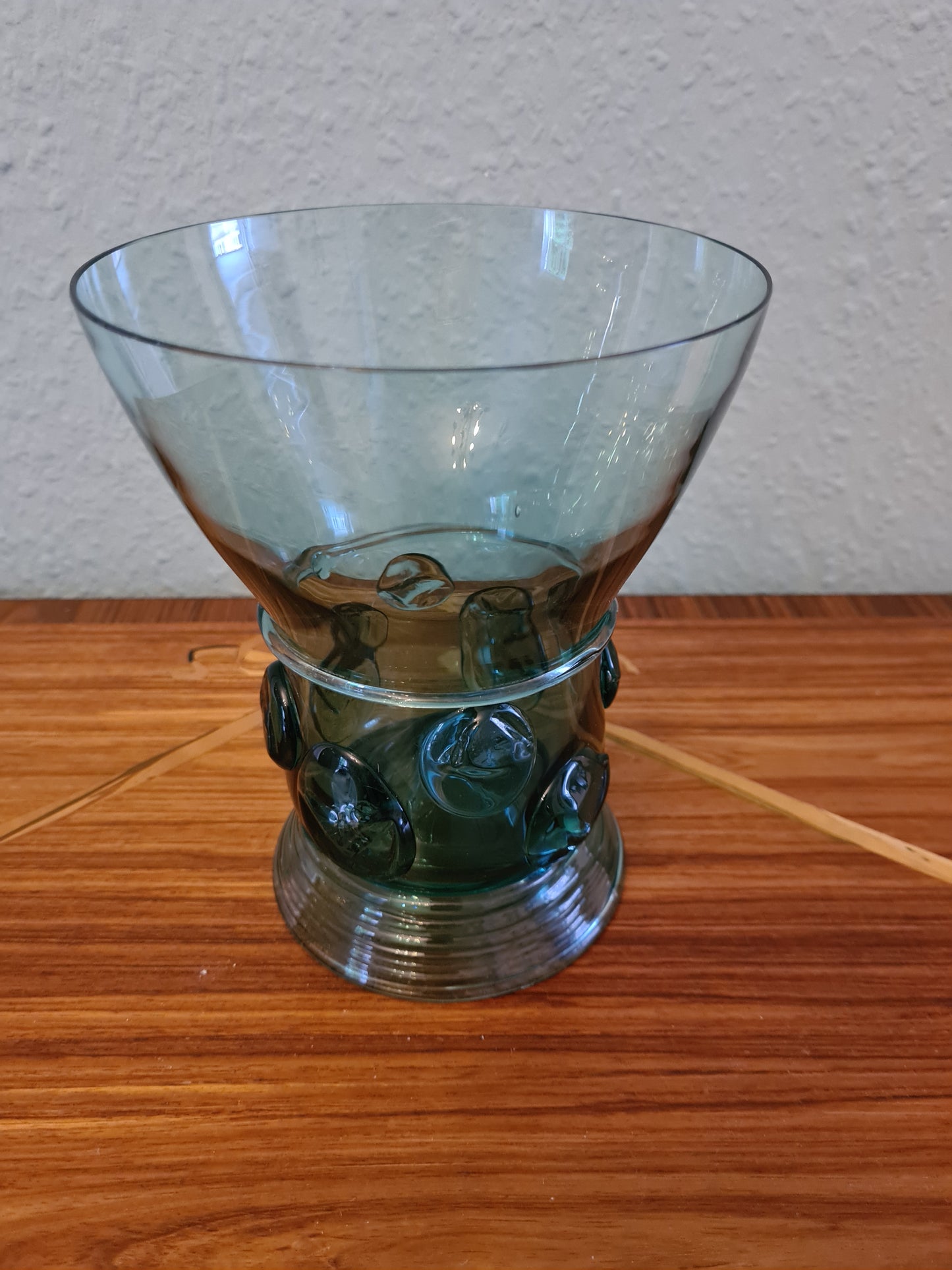 Berkemeyer Studioglas Signiert 1980 Sammler Glas Blau 16x14cm