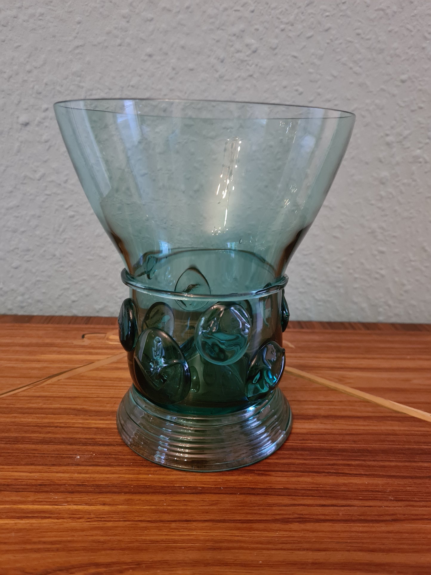 Berkemeyer Studioglas Signiert 1980 Sammler Glas Blau 16x14cm